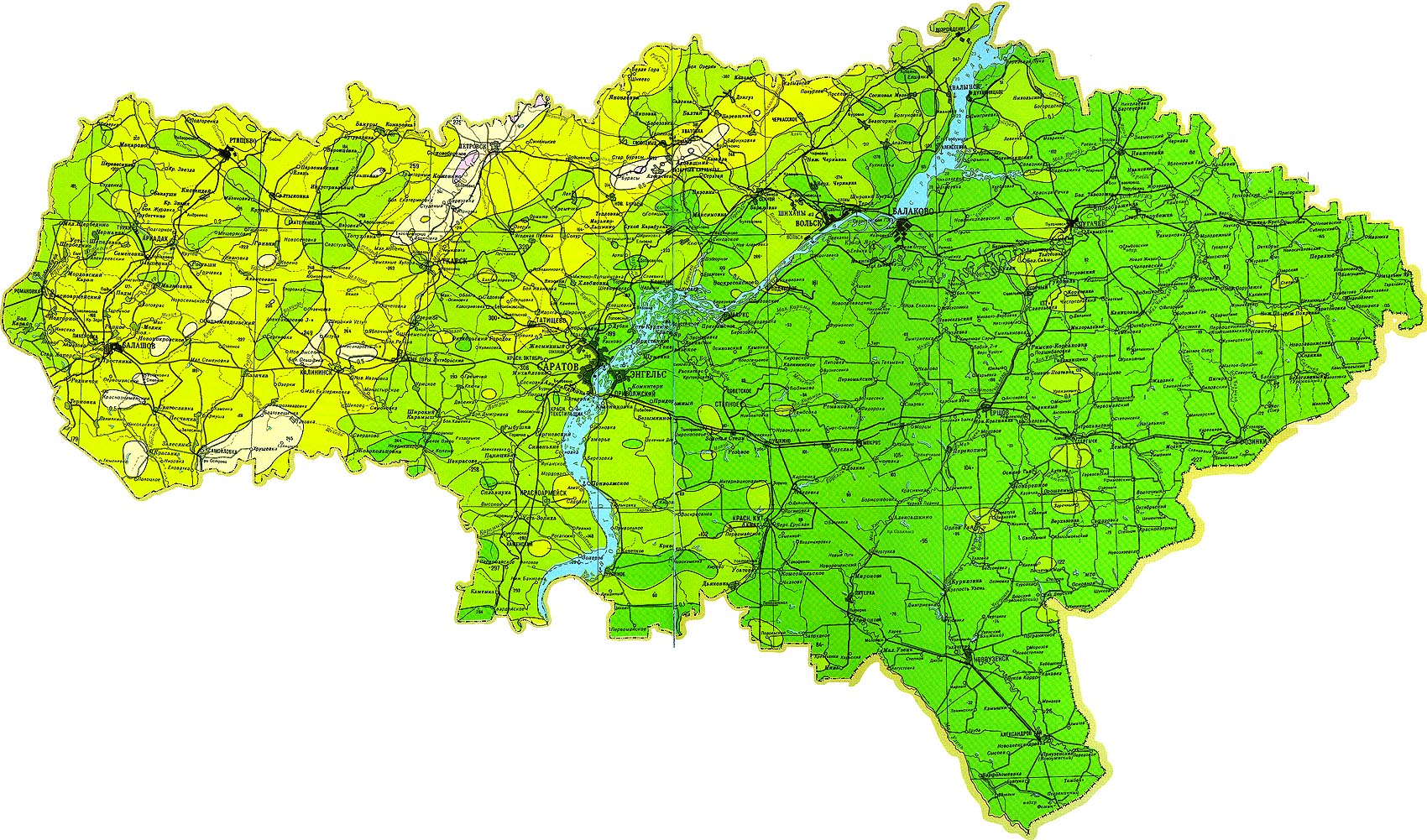 Саратовская область краснодарский край. Карта Саратовской области. Физическая карты Саратовской. Физическая карта Саратовской обл. Карта Саратовской области с городами.